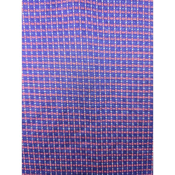 Peter Millar Mens Polo Shirt Large Purple Micro Check 100% Cotton - Picture 6 of 7